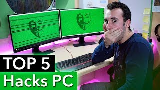 Mejores Bromas de Ordenador para gastar a tus amigos  5 HACKS PC [upl. by Sig]