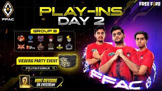 PK FFAC PlayIns Day 2  Free Fire Asia Championship [upl. by Ait]