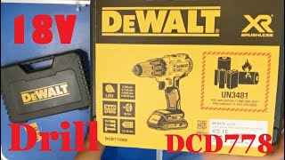 مثقاب ديوالت 18 فولت مفك براغي و مطرقة د س د 778 س2 DeWALT DRILL DCD778S2 [upl. by Einnus]