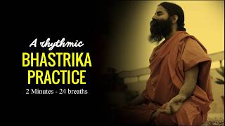 Rhythmic Music for Bhastrika Pranayam  Baba Ramdev  Deep Breathing Exercise [upl. by Eerized479]