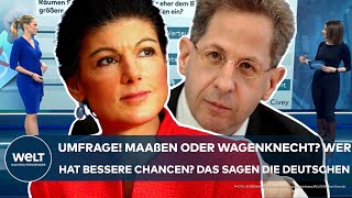 DEUTSCHLAND Umfrage Werteunion mit Maaßen oder Bündnis Sahra Wagenknecht Wer hat bessere Chancen [upl. by Salakcin]