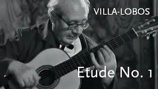 Etude No 1 • VillaLobos • Andrés Segovia [upl. by Gilliam]