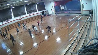 Caught on camera wall at NC school gymnasium destroyed by storm’s microburst [upl. by Brigitte]