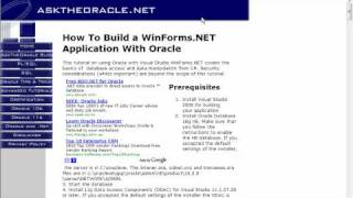 How to build a winformsnet application with Oracle [upl. by Aihsekat]