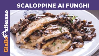 SCALOPPINE AI FUNGHI CREMOSE RICETTA FACILE E VELOCE [upl. by Saks]