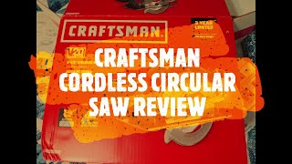 Craftsman Cordless Circular Saw REVIEW and how to change the blade [upl. by Yenolem753]