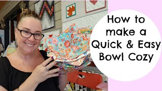 Darvanalee Designs  How to make a Quick and Easy Bowl Cozy  For Any Size Bowl WithMe [upl. by Gershon]