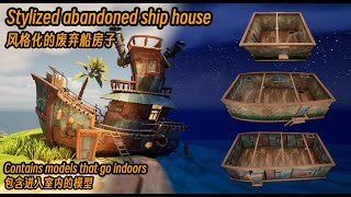 Stylized Abandoned Ship House Model  UE5 Blueprint Example [upl. by Anauqaj]