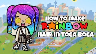 How to get RAINBOW hair in toca boca 🌈 [upl. by Nhtanhoj184]