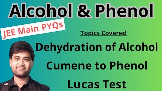 Lucas Test  Dehydration of Alcohol  JEE Main PYQ Organic Chemistry [upl. by Cohen]