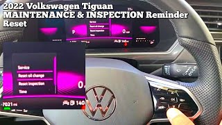 2022 Volkswagen Tiguan How to Reset Maintenance and Inspection Due Reminder  Oil Change Light [upl. by Dimond]