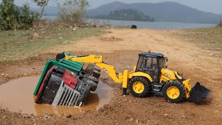 Tipper Truck Accident Pit Pulling Out JCB  Pumpkin Vs Truck  Dump Truck  Sand Loading  CS Toy [upl. by Orabla]