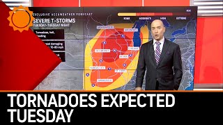 Dozens of Tornadoes Expected Tuesday [upl. by Pufahl273]