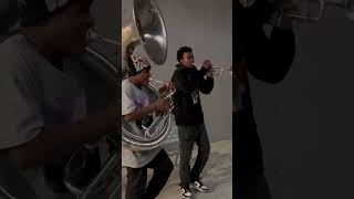 Sousaphone with Trumpet…streetmusic saltlife shorts [upl. by Arik]