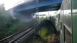 steam train passesa triangular junction in HHAltona [upl. by Aibun]