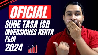 OFICIAL Esta será la nueva tasa de retención de ISR para inversiones de renta fija en el 2024 ⚠️📈 [upl. by Yarg312]