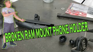 Broken Ram Mount phone holder repair DIY [upl. by Zertnom93]