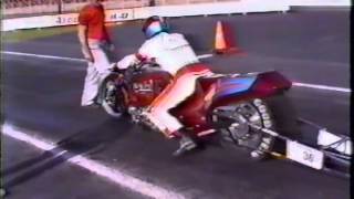 Motorcycle Drag Racing Danny Johnson Nitro Injected Suzuki Drag Bike 1992 Atco New Jersey [upl. by Redd268]