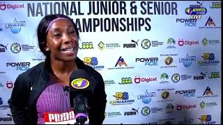 ShellyAnn FraserPryce Interview  her last race in Jamaica [upl. by Leanna]