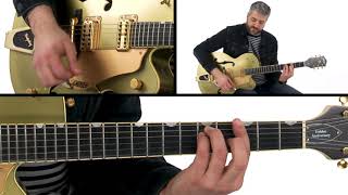 Rockabilly Rhythm Guitar Lesson  Minor Shuffle Breakdown  Jason Loughlin [upl. by Ronaele]