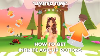 How to get INFINITE Ageup potions FAST in Adopt me LIMITED TIME [upl. by Yentyrb922]