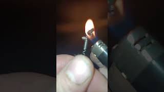 Failing to light a ferrocerium flint from a bic lighter [upl. by Klockau924]