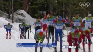 Mens 50km Mass Start Classic CrossCountry Skiing  Full Event  Vancouver 2010 Winter Olympics [upl. by Rowe]