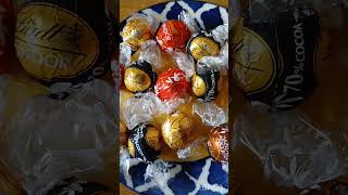 Lindt Lindor Assorted Irresistibly Smooth 🍬🍫🍭chocolate milk hazelnut white 70 cocoa myshorts [upl. by Anaul]