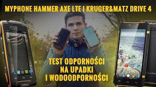 KrugerampMatz Drive 4 i myphone Hammer Axe LTE  Test Odporności na Upadki i Wodoodporności [upl. by Nohsad697]