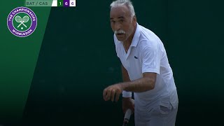 Mansour Bahrami plays funny phantom point in mens doubles  Wimbledon 2018 [upl. by Analise]