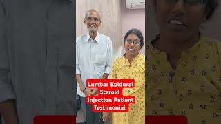 Lumbar Epidural Steroid Injection Patient Testimonial Dr Sai Chandra9573517107 [upl. by Sweyn]