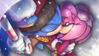 Snowy Kiss  Sonic x Amy Sonamy Comic Dub [upl. by Nievelt]