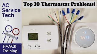 Top 10 Thermostat Related Problems Heat and AC [upl. by Ludwigg900]