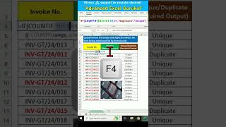 quotFind Unique and Duplicate Values in Excel with IF and COUNTIFquot shortsfeed exceltips excelshorts [upl. by Xylina]