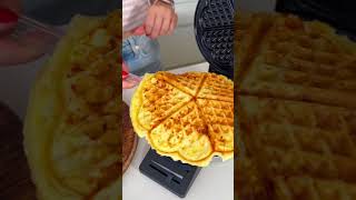 Käse Protein Waffeln 😋 shorts rezept protein [upl. by Kippy]