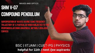 OSCILLATIONS  V07  compound pendulum  superposition of waves   amp at 90°  same frequencyw [upl. by Elinor]