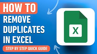 How to Remove Duplicates in Excel Easy Tutorial [upl. by Sugirdor]