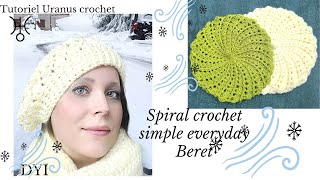 Right hand How To Crochet A Simple Everyday Beret Hat [upl. by Olga]