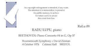 RADU LUPU Live 1976 BEETHOVEN Piano Concerto 4 in G Op 57 Bournemouth c Zinman BRISTOL [upl. by Lani]