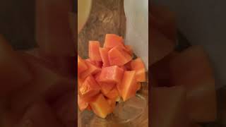 Papaya Smoothie with milk drinks smoothie smoothies simple papaya juicerecipe [upl. by Anaerdna]