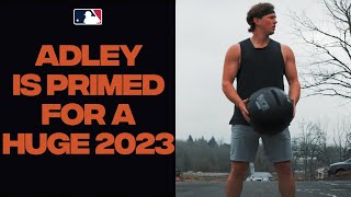 Orioles star catcher Adley Rutschman CRUSHES a workout in preparation for the season [upl. by Eimia112]