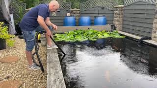 pond vacuum do they work  pondvac cleaningpond diyfiltersetup [upl. by Aihsenot]