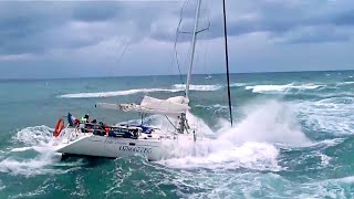 📛 ATTENTION GROSSES VAGUES À CAPBRETON AVEC LES PASSAGERS DUN JET QUI TOMBENT À LEAU 🌊😨🥶 [upl. by Ag]