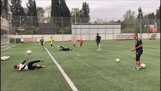 Goalkeeper TrainingWarm Up TechniqueCrosses Trz2 Defending On The Goal [upl. by Waiter]