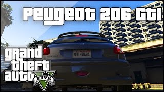 Gta 5 car mods  Peugeot 206 GTi DOWNLOADREAL CARS IN GTAV [upl. by Akimyt]