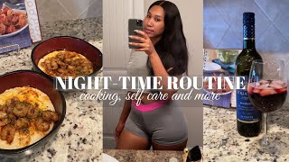 MY REALISTIC NIGHT TIME ROUTINE 2021  COOKING  SELF CARE  RELAXING AND MORE [upl. by Iyre]