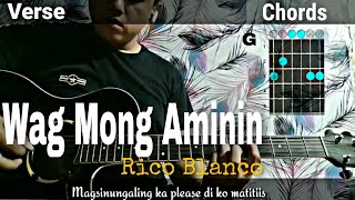 Wag mong Aminin  Rico Blanco  full Cover W Lyrics and chord diagram [upl. by Noemis861]