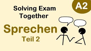 Solving Exam Together  A2 Sprechen  Teil 2  Desi Learn German  UrduHindi [upl. by Sadira]