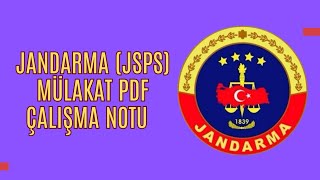 Jandarma Mülakat Çalışma Notu Tanıtım JSPS mülakata çıkmış sorular [upl. by Acinoed587]