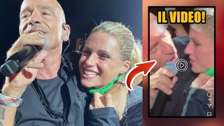 Michelle Hunziker al concerto di Eros Ramazzotti scatta quasi il bacio  IL VIDEO CHE COMMUOVE [upl. by Anwahsar]